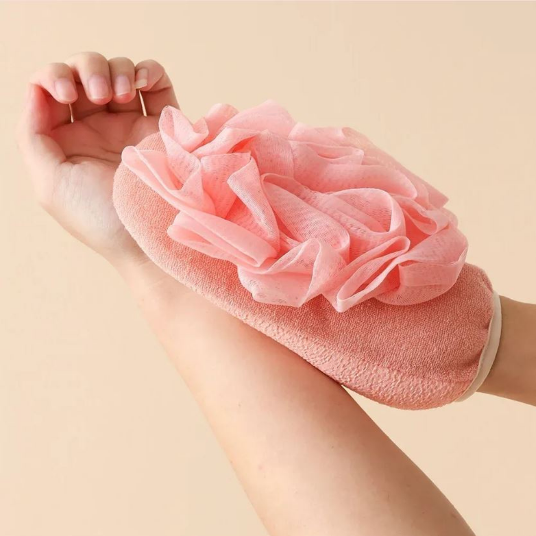 2-in-1 Deep Exfoliating Glove & Loofah Sponge