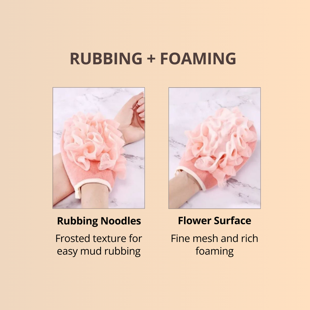2-in-1 Deep Exfoliating Glove & Loofah Sponge