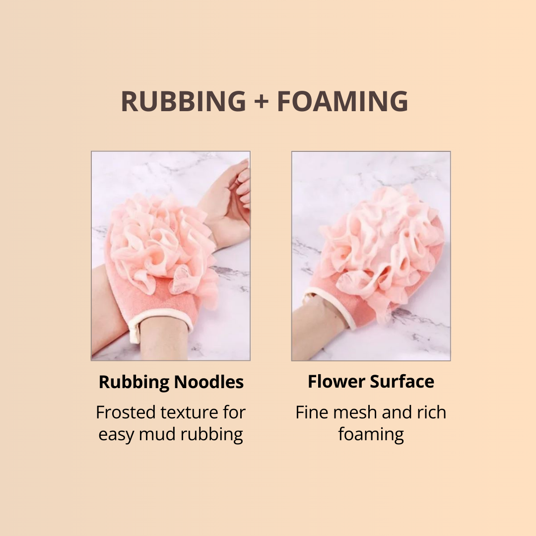 2-in-1 Deep Exfoliating Glove & Loofah Sponge
