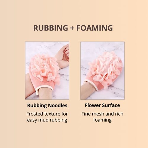 2-in-1 Deep Exfoliating Glove & Loofah Sponge