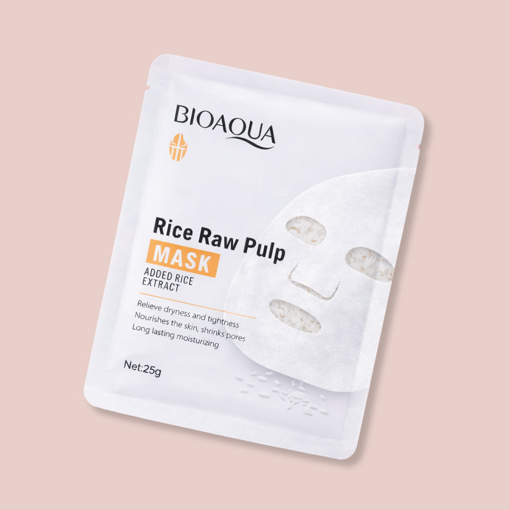 BIOAQUA Rice Raw Pulp Face Mask Natural Glow