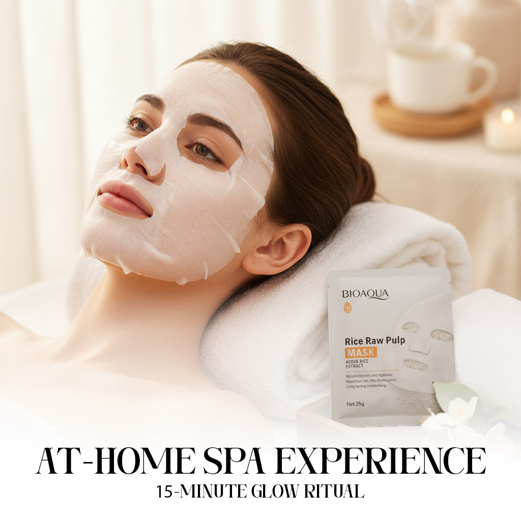 BIOAQUA Rice Raw Pulp Face Mask Natural Glow