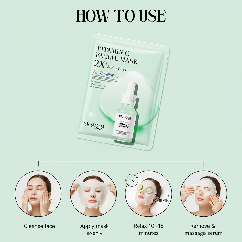 BIOAQUA Vitamin C Brightening Face Sheet Mask