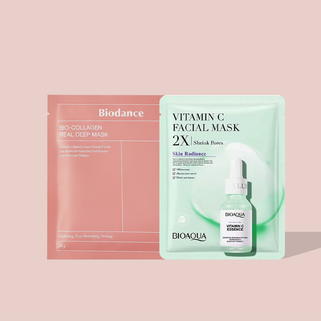 Biodance Collagen Mask + Bioaqua Vitamin C Mask