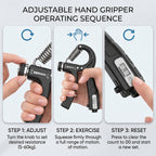 GripMaster Pro™ Adjustable Resistance Hand Gripper