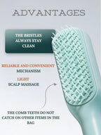 One-Click Self Cleaning Hair Brush