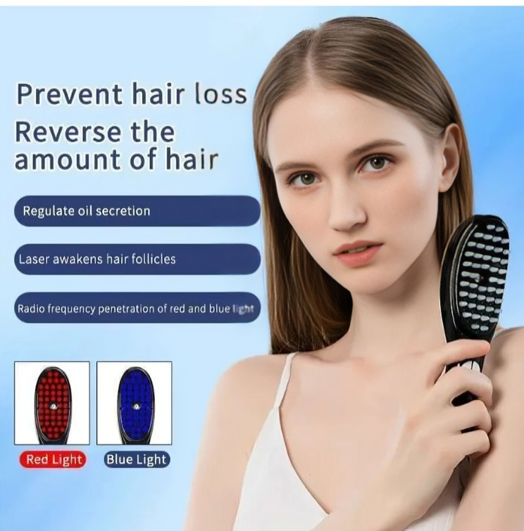 LED Hair Growth Therapy Brush with Red Light