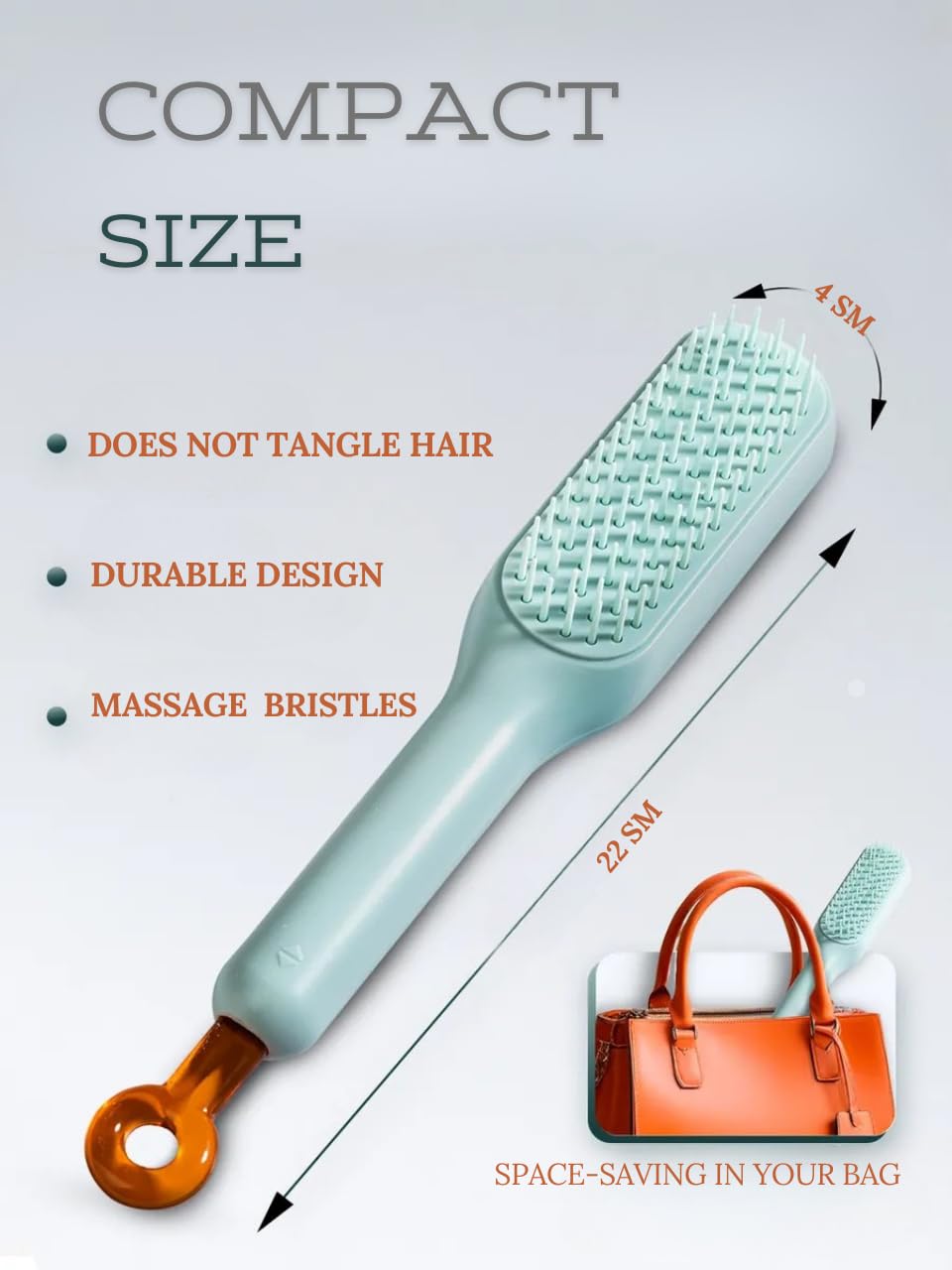 One-Click Self Cleaning Hair Brush