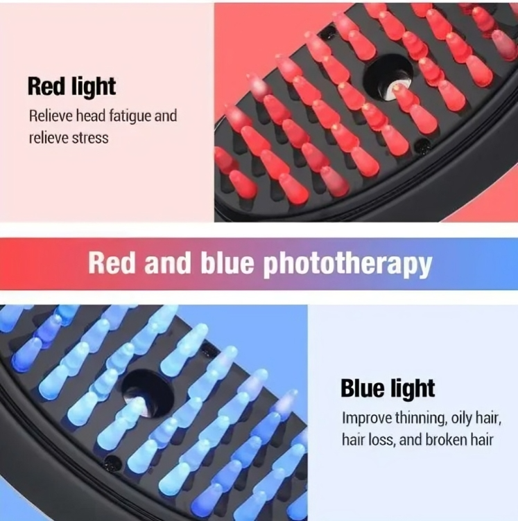 LED Hair Growth Therapy Brush with Red Light