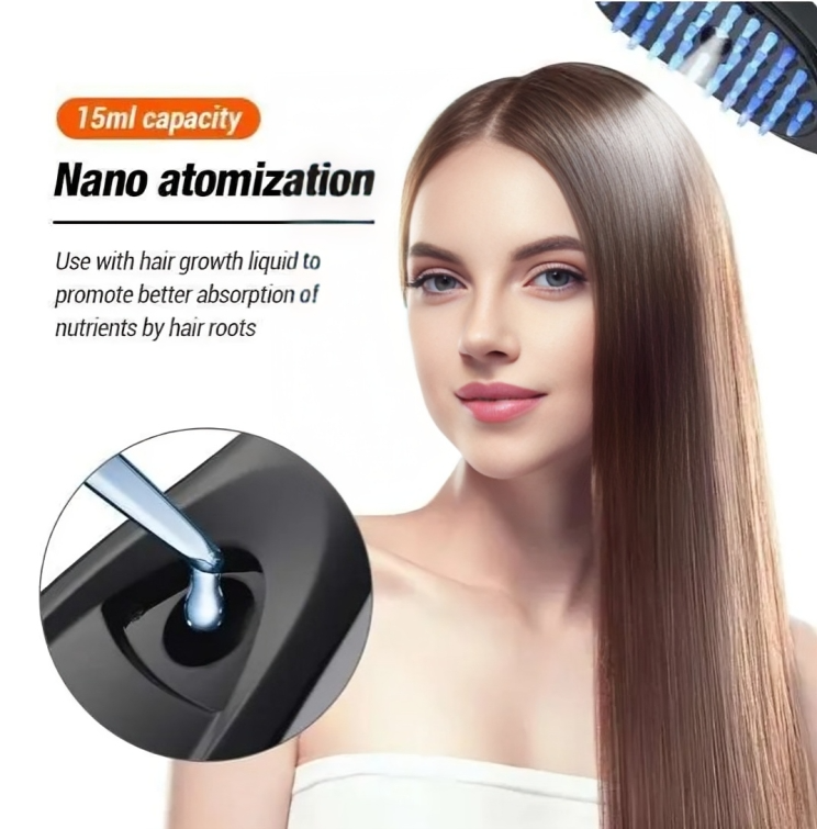 LED Hair Growth Therapy Brush with Red Light