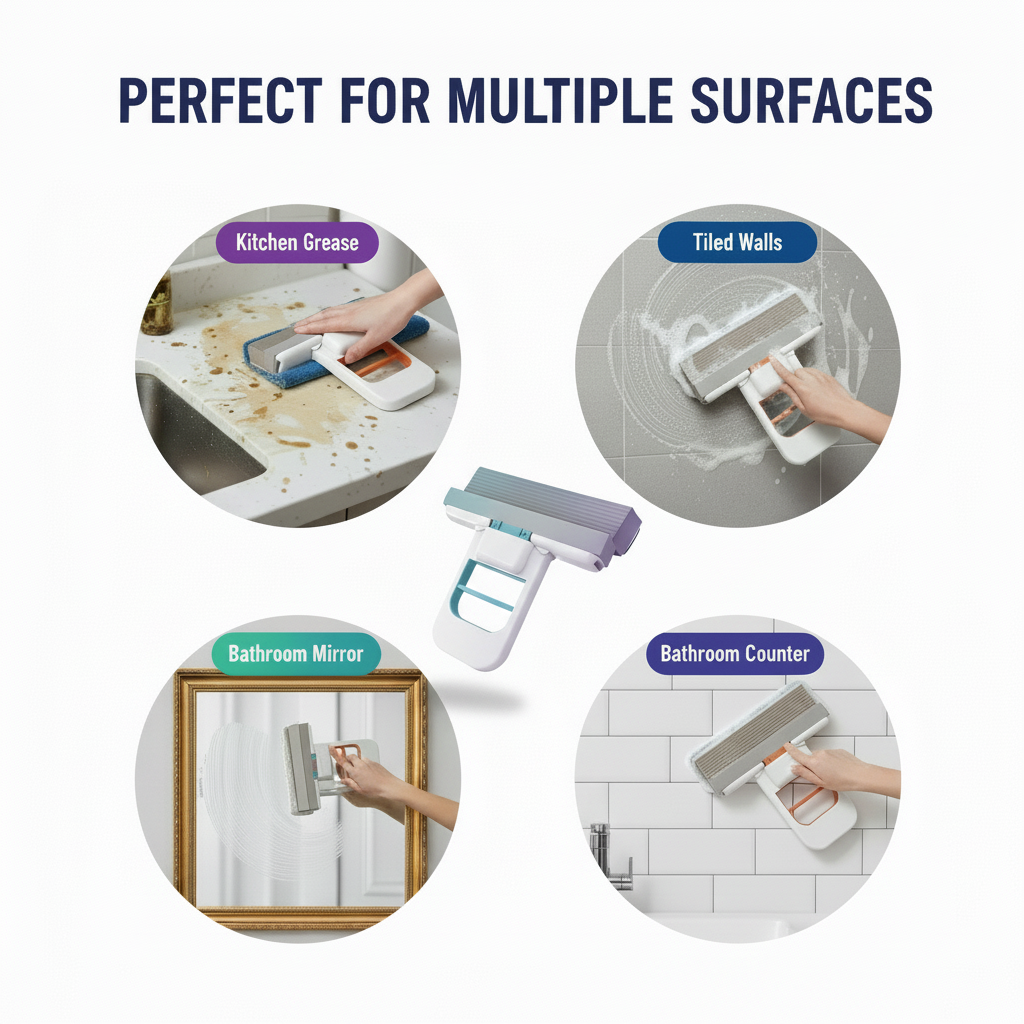 One-Hand Press Mini Foldable Mop