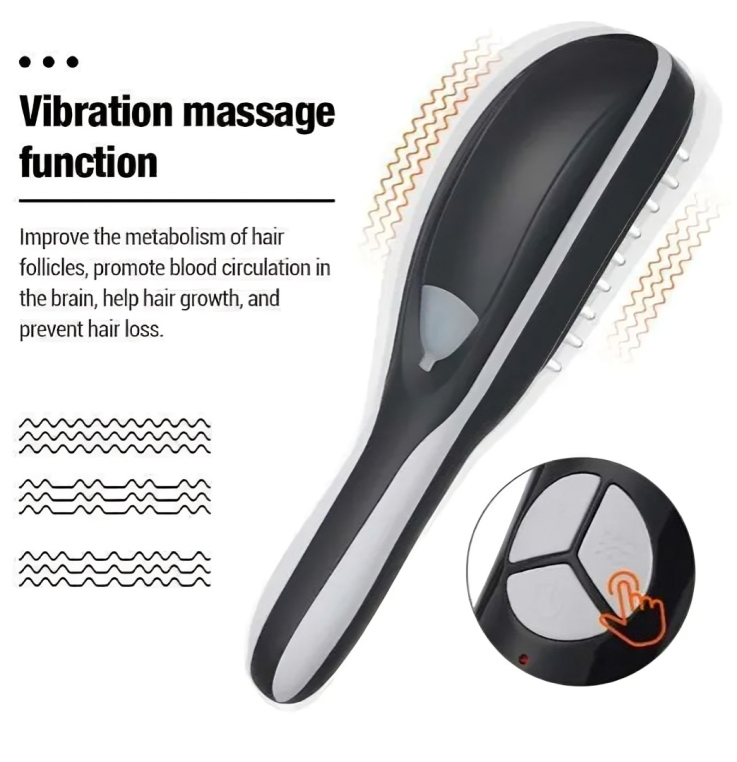 LED Hair Growth Therapy Brush with Red Light