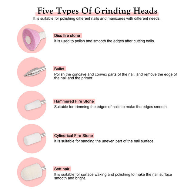 5 in 1 Electric Nail Buffing Kit for Perfect Nails