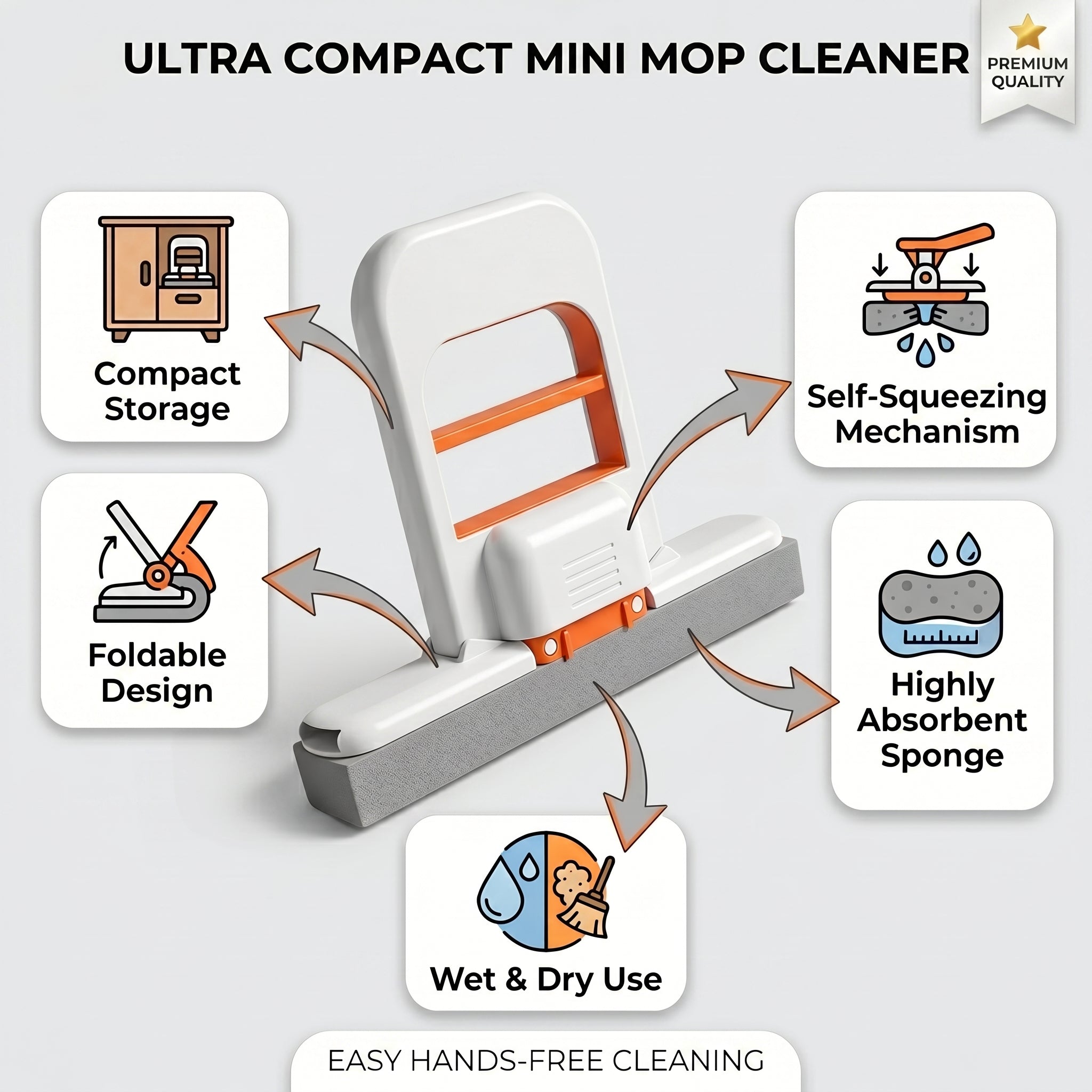 Self-Squeezing Mini Foldable Mop™
