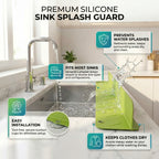 SplashShield™ Kitchen Sink Splash Guard with Suction