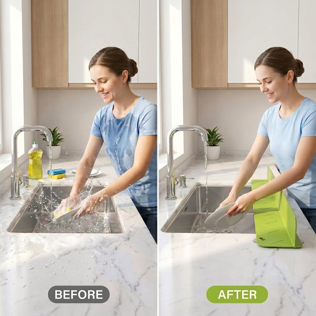 SplashShield™ Kitchen Sink Splash Guard with Suction