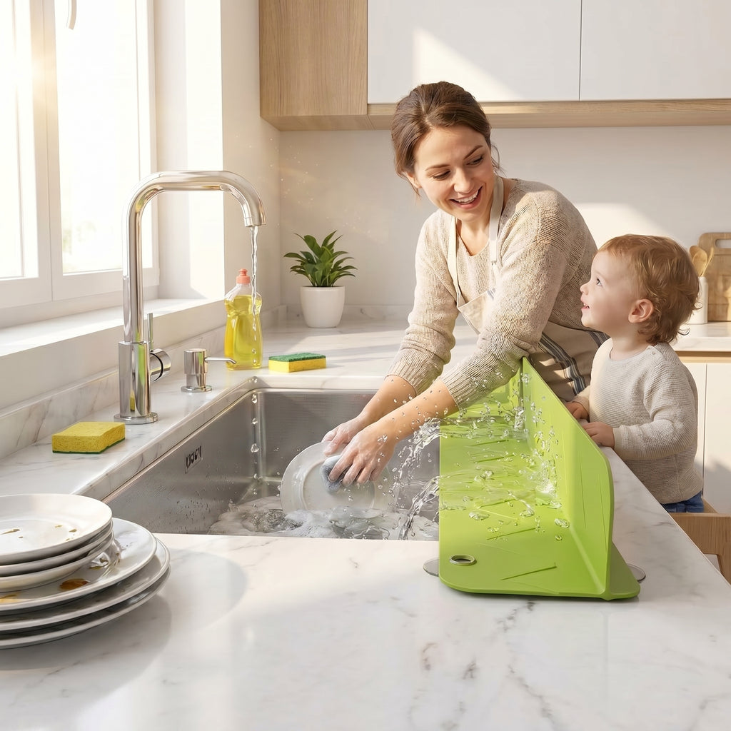 SplashShield™ Kitchen Sink Splash Guard with Suction