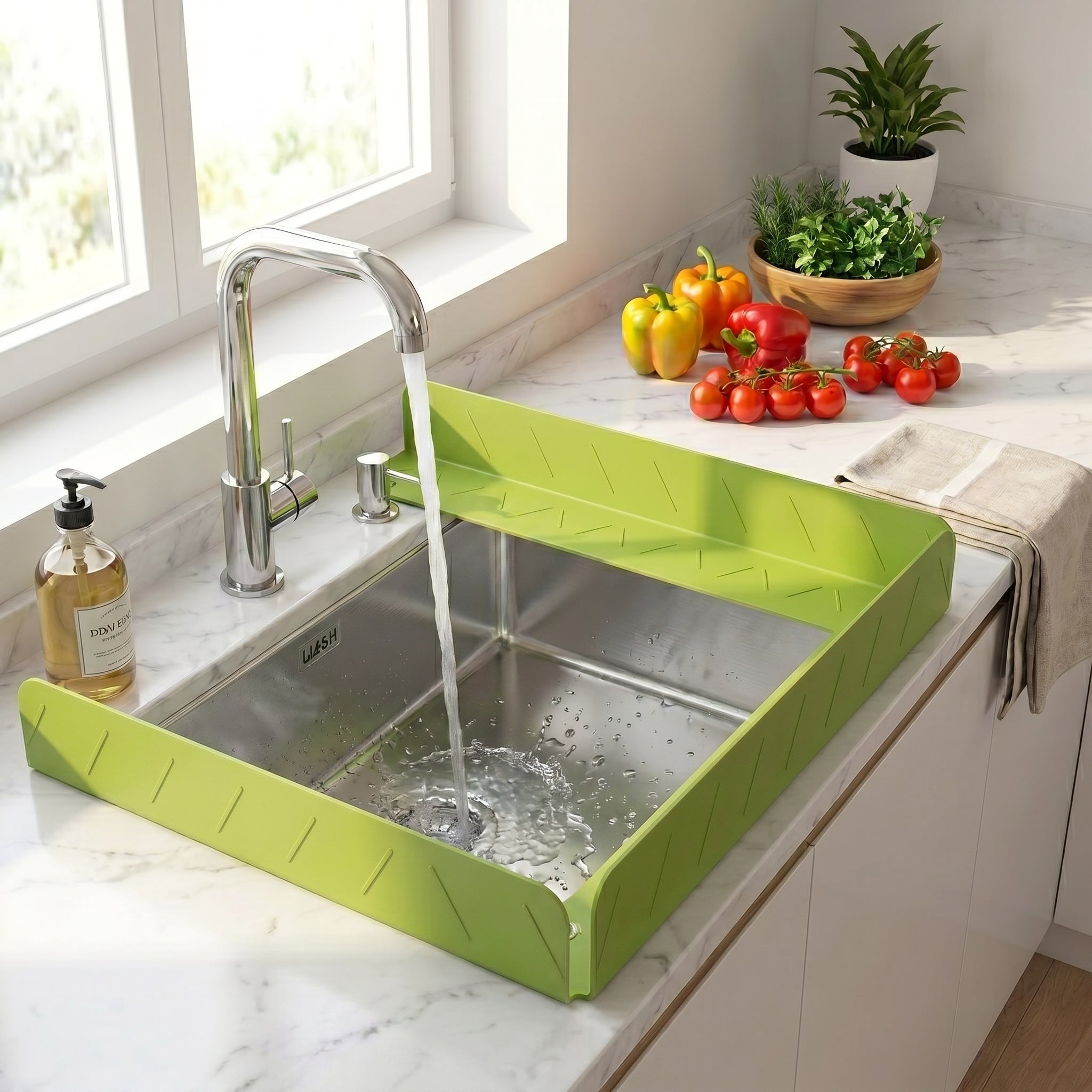 SplashShield™ Kitchen Sink Splash Guard with Suction